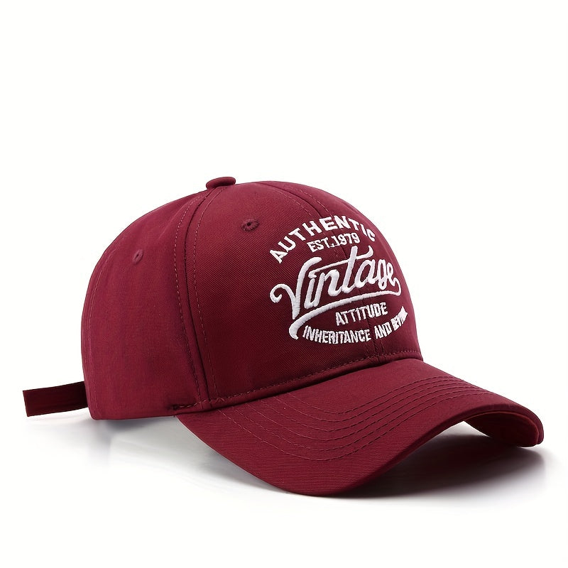 Vintage Embroidery Baseball Cap Cotton Couple Dad Hat Adjustable Unisex Sun Hats