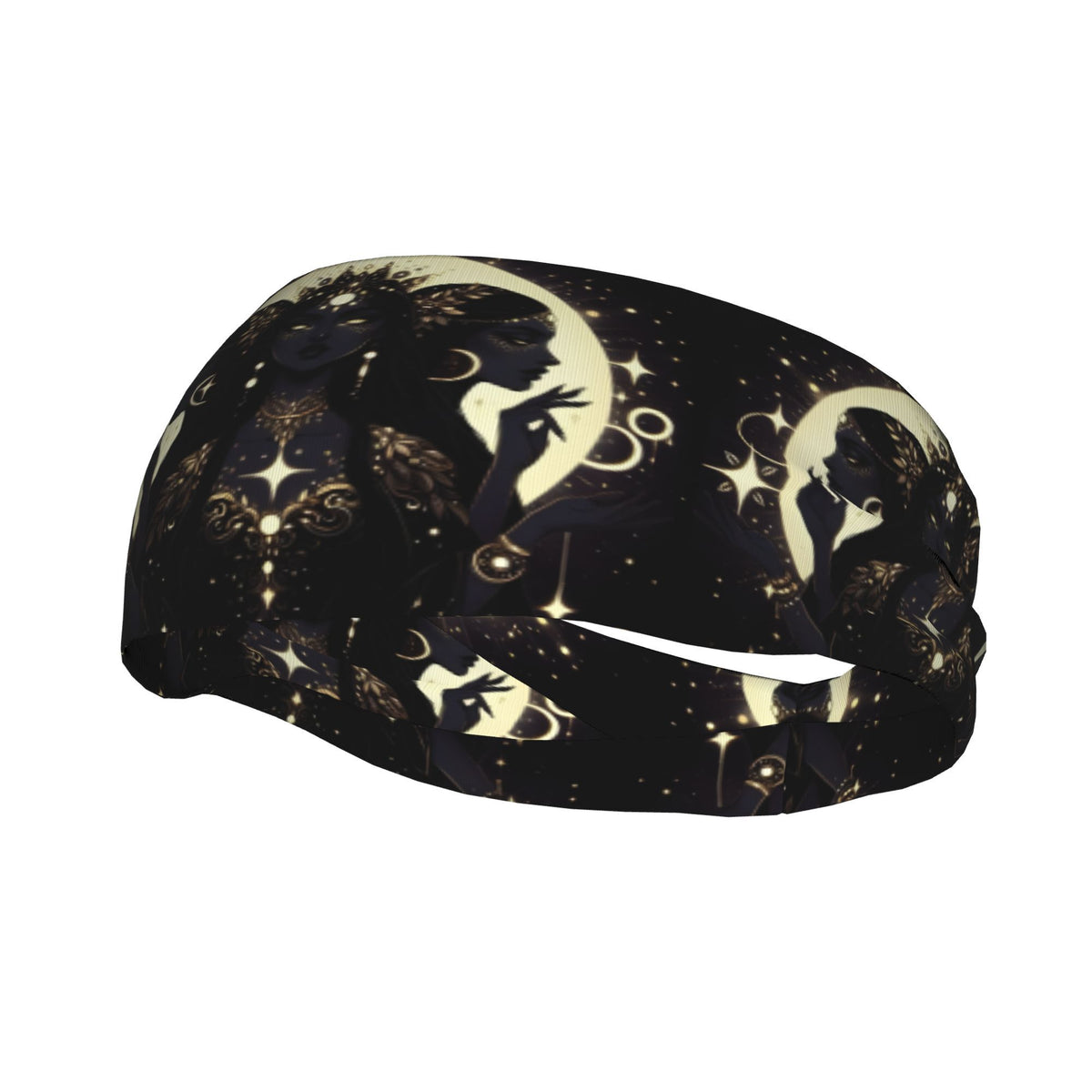 Triple Moon Unisex Sports Headband Sweat Wicking Stretchy Polyester