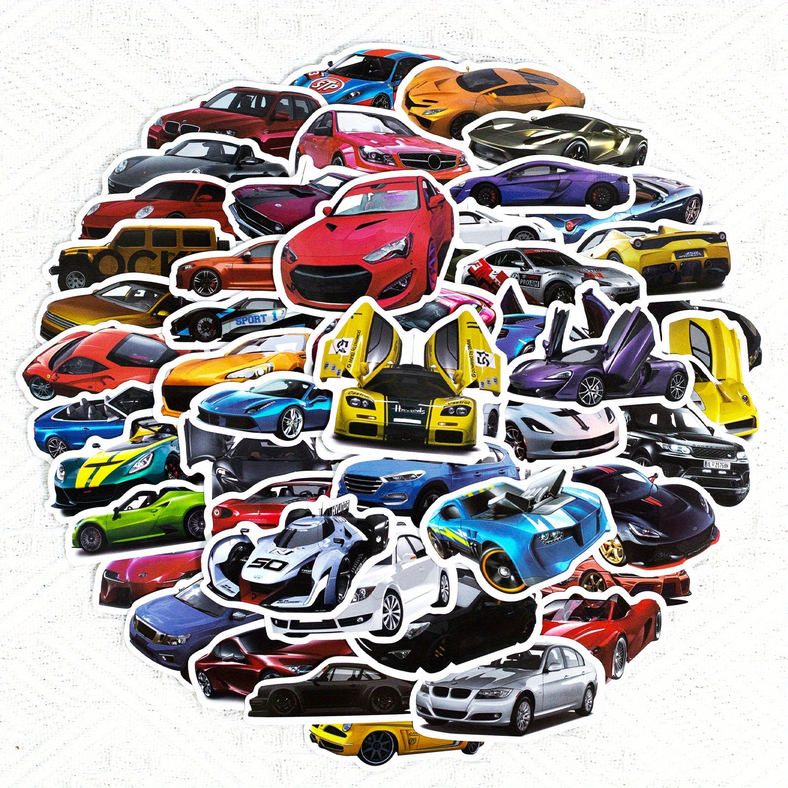 50pcs Racing Car Stickers Waterproof DIY Decorate Party