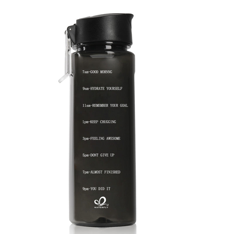 Motivational 24oz Water Bottle with Time Marker BPA Leakproof