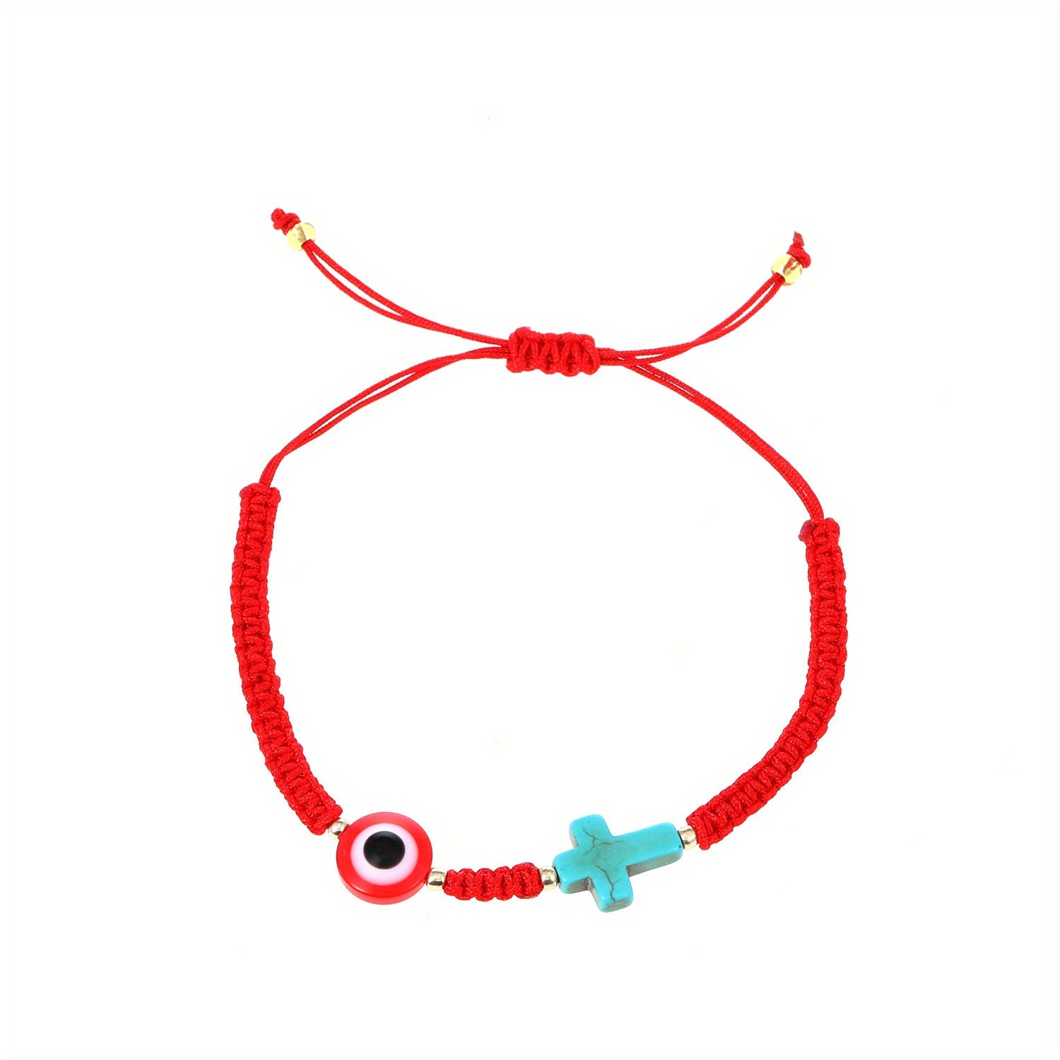 Devil's Eye Turquoise Cross Bracelet Mexican Beach Jewelry
