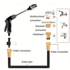 High Pressure Car Wash Water Gun Garden Hose Nozzle Household Tool