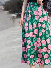  Women's Floral Print Maxi Skirt