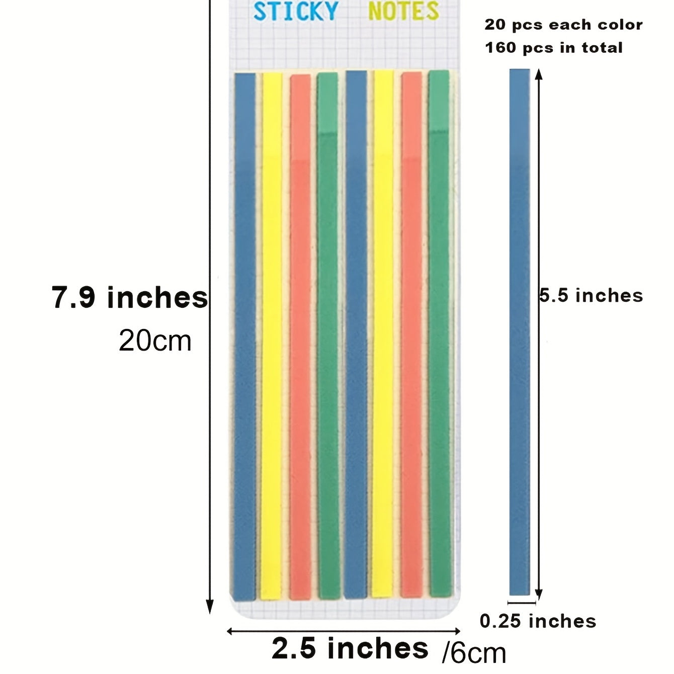 Long Strip Index Stickers Transparent Sticky Notes Writable Waterproof