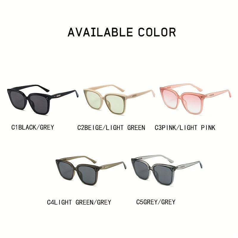 Men's Square Large Frame Glasses Mixed PC Sunglasses 4137