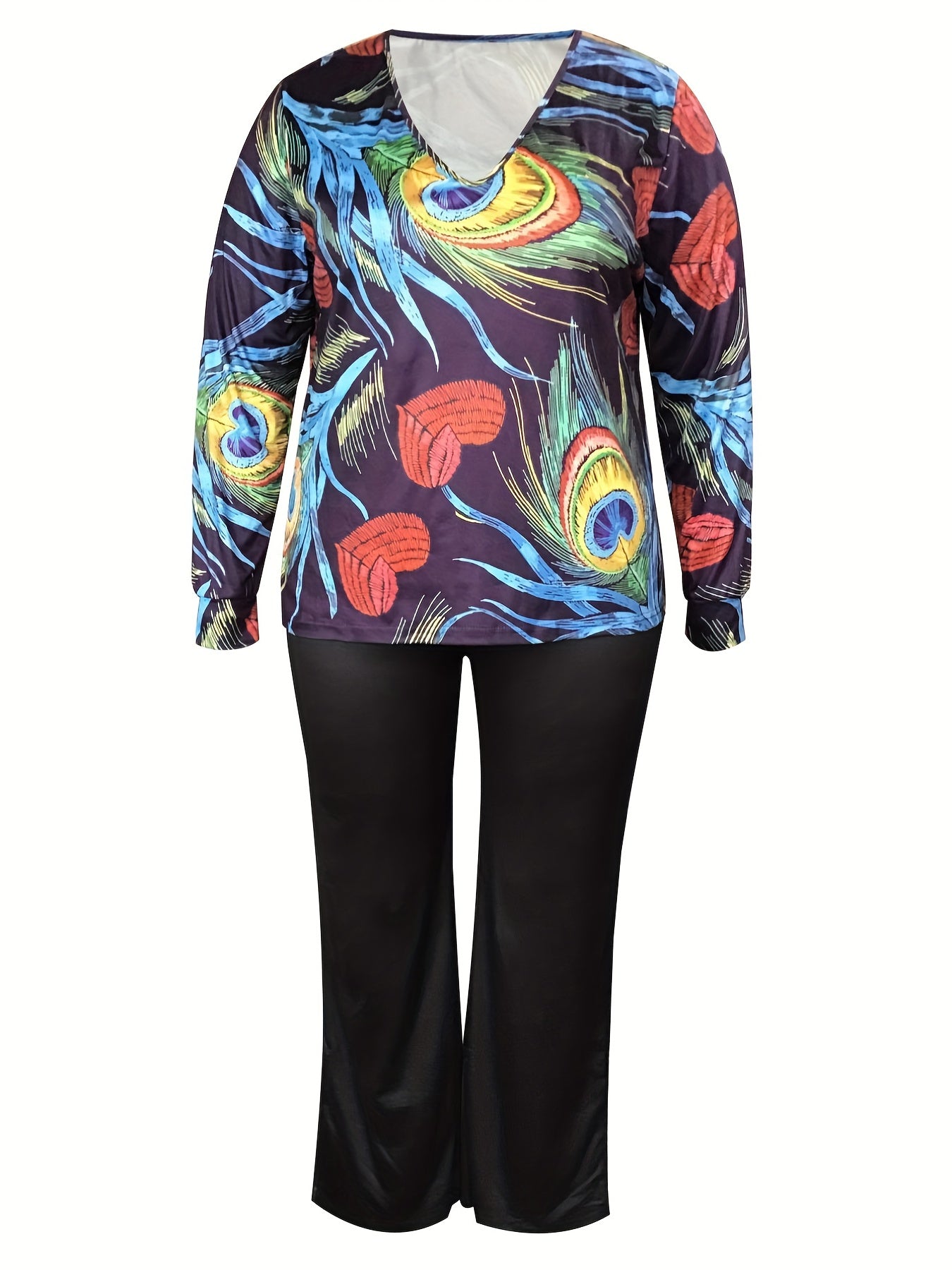  Peacock Feather 2 Piece Outfit