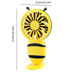Mini USB Rechargeable Handheld Fan with Phone Holder