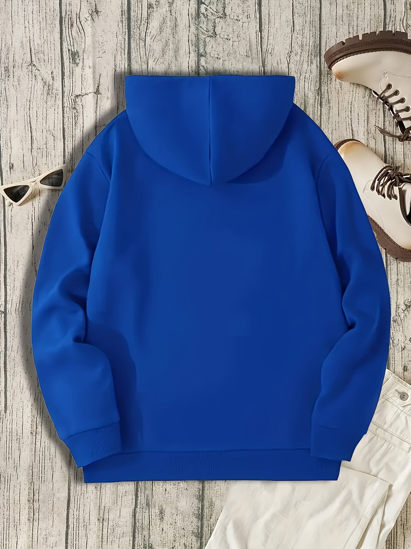 Men's Graphic Print Hoodie with Kangaroo Pocket
