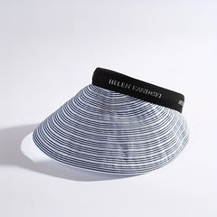 Striped Ponytail Visor Hat Foldable Headband Casual Sun Hats