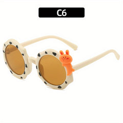 Boys Rabbit Round Frame Cartoon Sunglasses