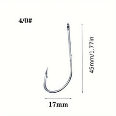 50pcs Long Shank Barbed Bait Holder Fishing Hook