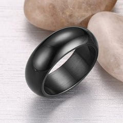 Cool Vacuum Plated Lettering Ring Men's Stainless Steel Ring
