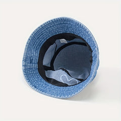 Heart Print Couple Bucket Hat Distressed Cotton Fisherman Cap
