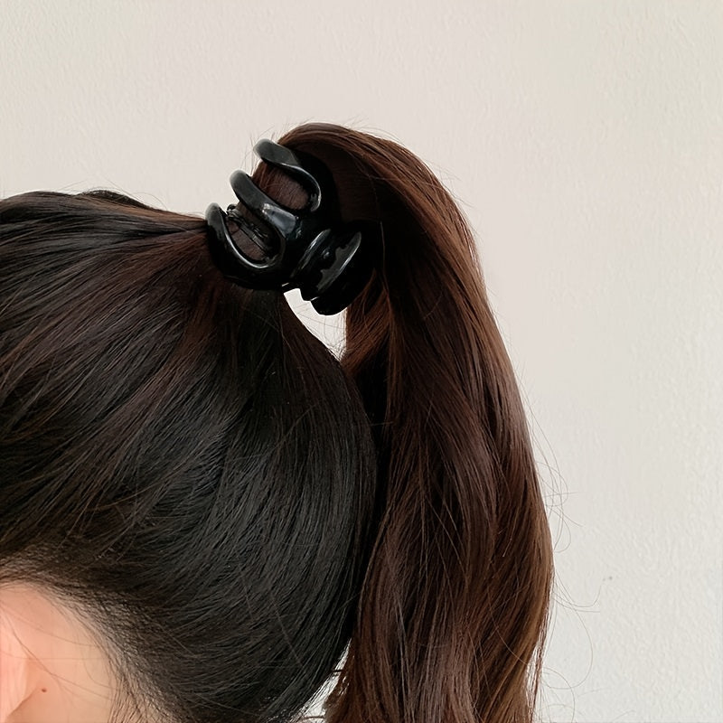 Pumpkin Shape Hair Clip Hair Claw Ponytail Shark Claw Mini Style