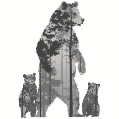 Cartoon Polar Bear Wall Sticker Children's Bedroom Decoration