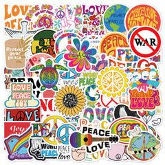 50-100pcs World Peace Cartoon Phone Case Stickers Waterproof DIY Stickers
