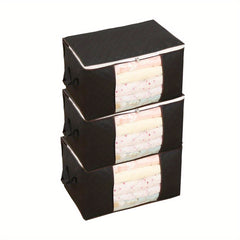 90L Large Storage Bags 3 Pack Closet Organizers Foldable Storage Bins