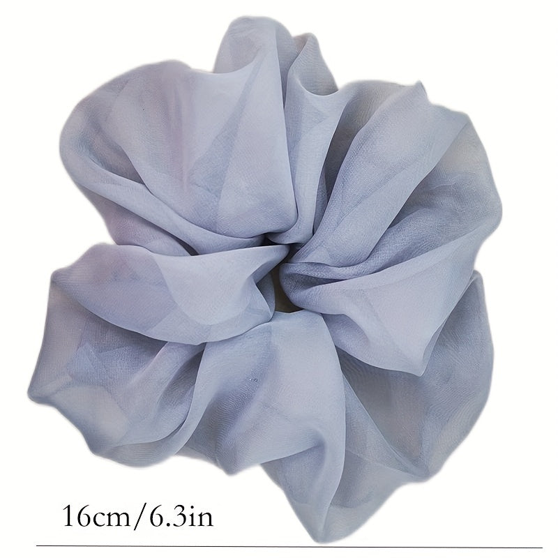 Solid Chiffon Scrunchies Hair Tie Hair Rope Ponytail Holder Hair Accessories