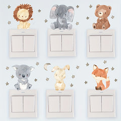 Cute Cartoon Animal Wall Decal for Switch Decoration
