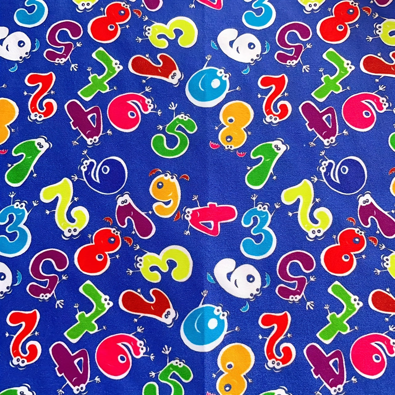 8pcs Arabic Number Series Fabric Pack for DIY Sewing Crafts