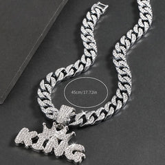 Crown KING Pendant with Cuban Chain