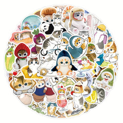 55pcs Mofusand Sticker for Stationery Cup Laptop Suitcases Refrigerator