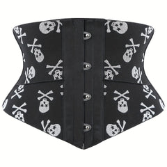 Skull Pattern Tummy Wrap Slim Girdle Belt Cincher Women's Underwear
