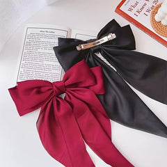 Huge Bow Hair Clip Long Streamer Duck Billed Clip Sweet Hair Accessory