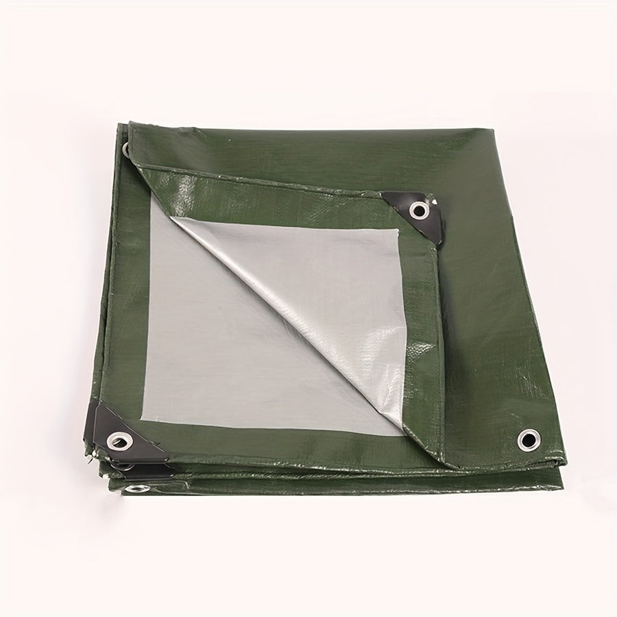 Green Silvery Tarp Heavy Duty Cover Grommets Dust Moisture proof Tarpaulin