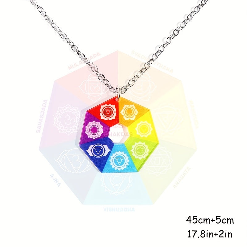 Chakra Jewelry Set Necklace & Earrings for Yoga Meditation