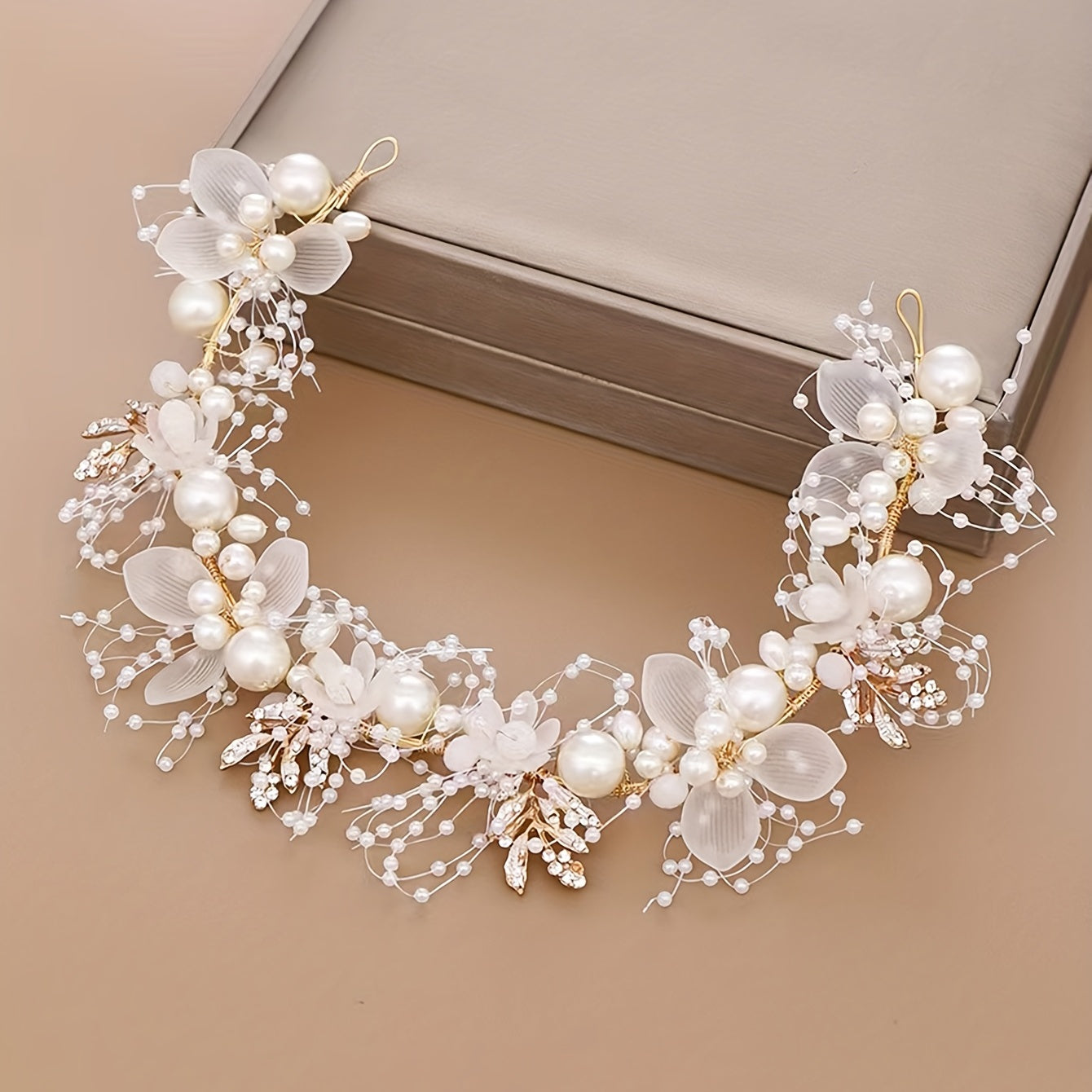 Faux Pearl Headband Bridal Head Piece Wedding Hair Accessories