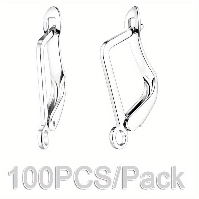 100pcs Pack Silver Jewelry Findings Earring DIY Accessories