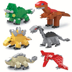 6pcs Dinosaur Egg Building Blocks Colorful Dinosaur & Egg Toy