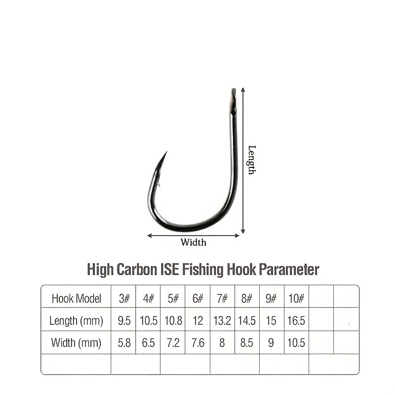 5 Fishhooks Set T Shaped Skewer Fishing Accessories Sizes 3-10 with String