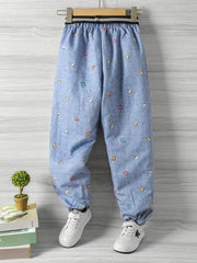 Dinosaur Print Boys Casual Soft Pants for Kids