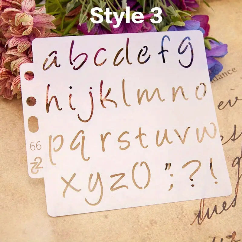 Alphabet Letter Stencils Template for Painting Scrapbooking Embossing