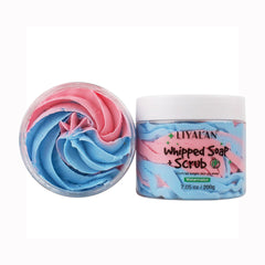 LIYALAN Fruity Scent Foaming Bath Soap with Shea Butter 200g