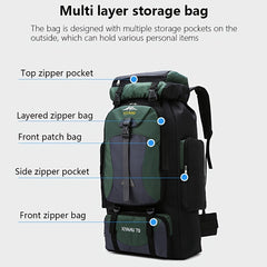 Large Capacity Hiking Backpack - Camping Outdoor Mountaineering Bag
