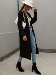  Open Front Long Sleeve Cardigan