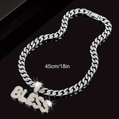 Bless Pendant Women's Hip Hop Cuban Chain Fine Jewelry