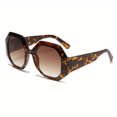 Y2K Polygon Sunglasses Jelly Gradient UV400 Sun Shades Glasses