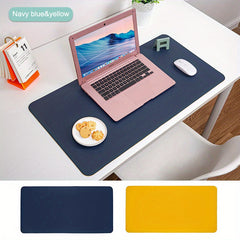 Double Sided Faux Leather Mouse Pad Anti Slip Durable 1pc