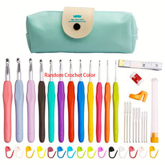 41pcs Soft Handle Crochet Tool Set Sweater Needlework Yarn Knitting Tools