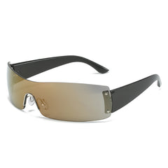 Y2K Rimless Sunglasses Women Cyberpunk Shades Glasses