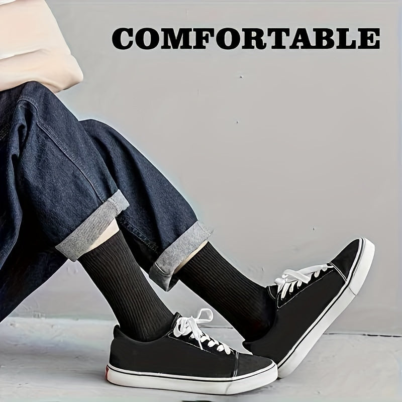 3 Pairs Crew Socks Solid Color All Sports Men Women