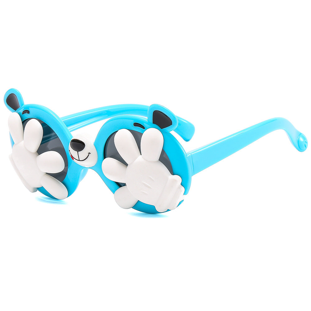 Girls Cute Cartoon Sunglasses Soft Silicone Polarized Decorative Glasses