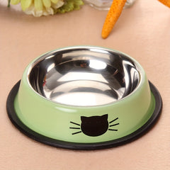 Stainless Steel Cat Bowl Non Slip Base Easy to Clean