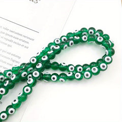 40pcs Glass Eye Beads Round Colorful Spacer Beads DIY Jewelry Making