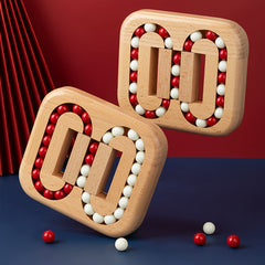 Wooden Bead Maze Game Puzzle Ring for Adults Brain Teaser Ball Track