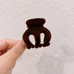 Fall Winter Flocking Pumpkin Hair Claw Clip Strong Grip 3pcs